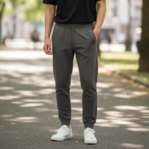 ARMANI EXCHANGE AX Men's Charcoal Joggers with Logo Size XS grey sweatpants hot